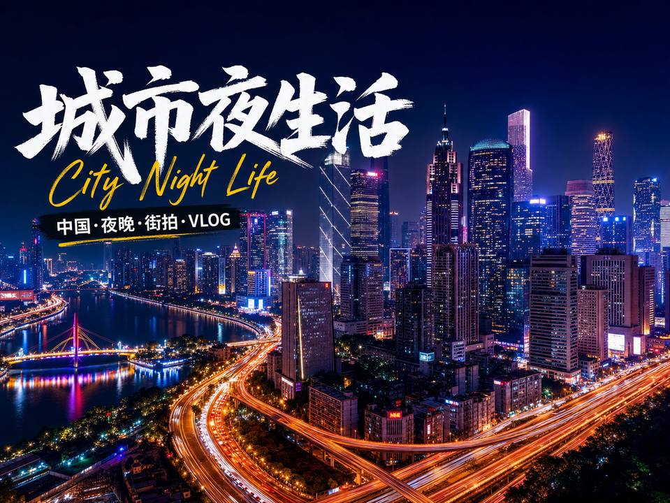 糖心vlog城市夜景短视频霓虹都市